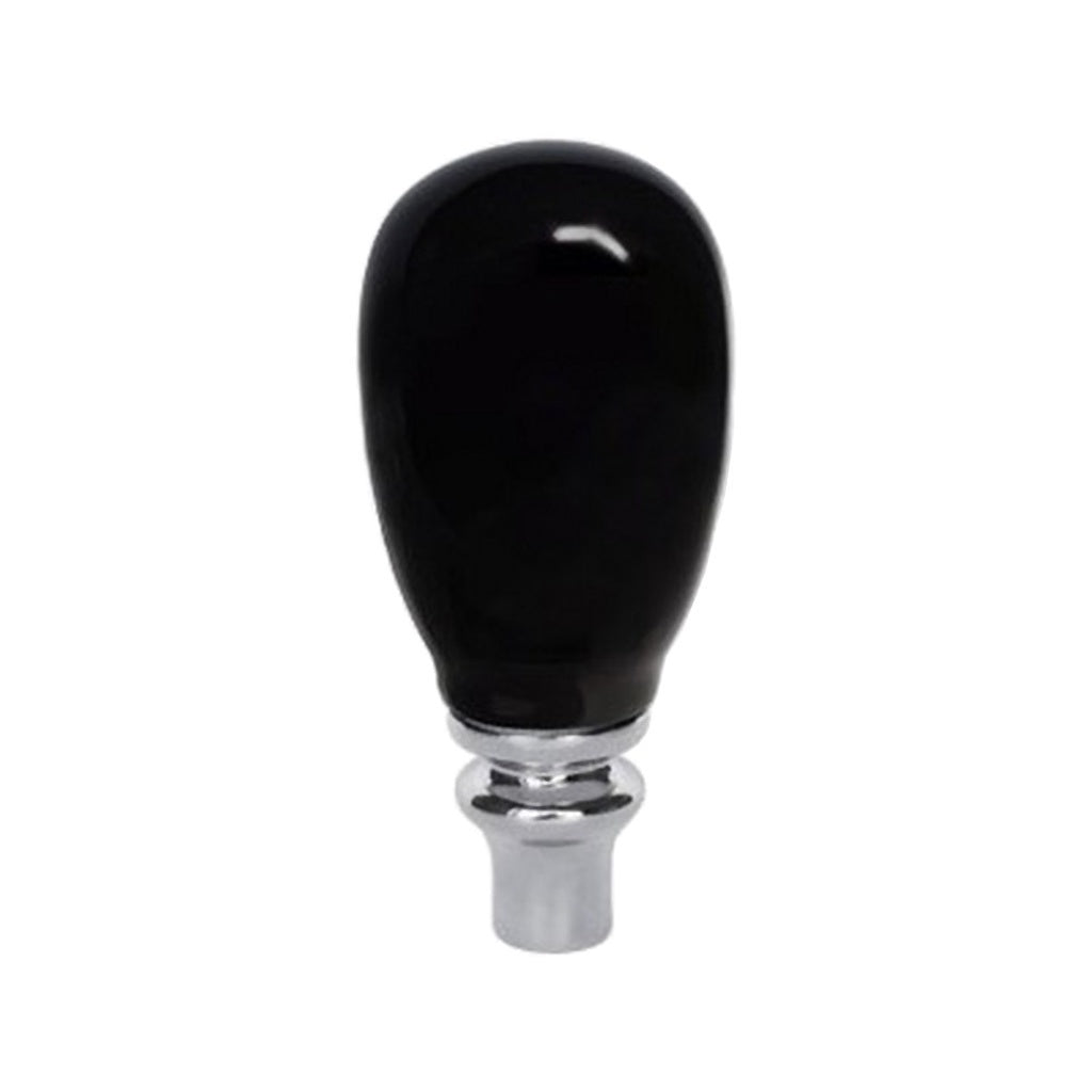 UBC A5 Ceramic Faucet Handle, Black with Chrome Trim