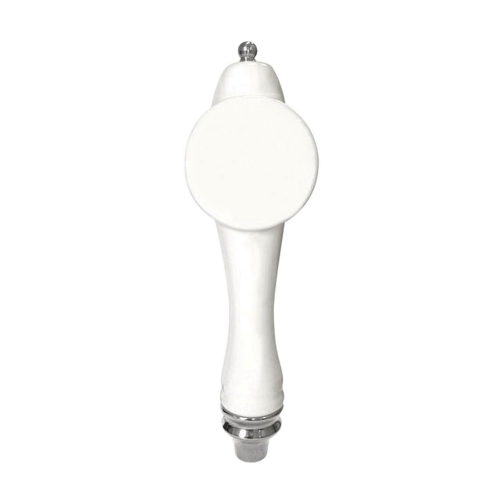 UBC A57 Ceramic Faucet Handle, White with Chrome Trim