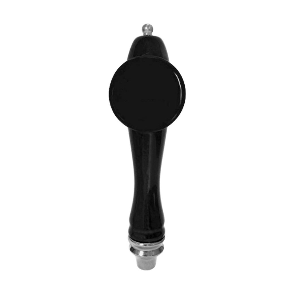 UBC A57 Ceramic Faucet Handle, Black with Chrome Trim