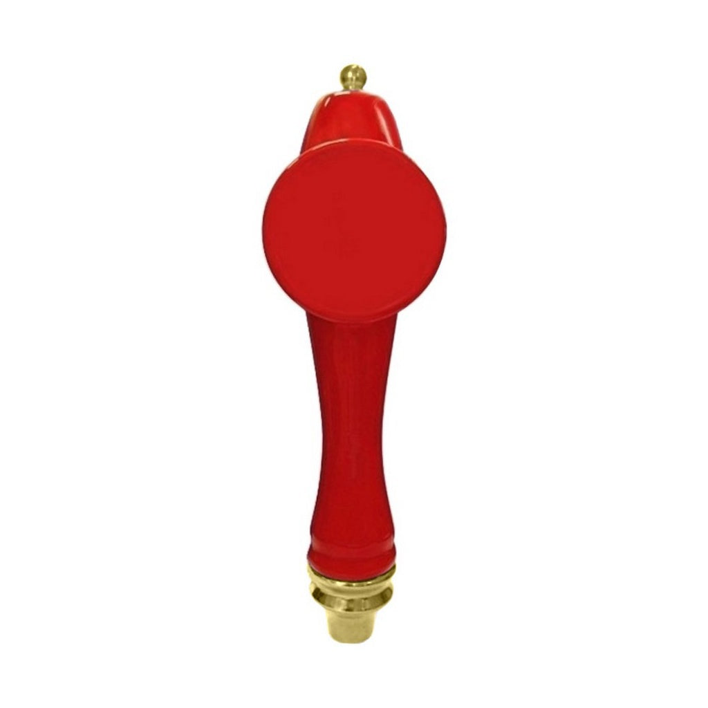 UBC A57 Ceramic Faucet Handle, Red with Gold Trim