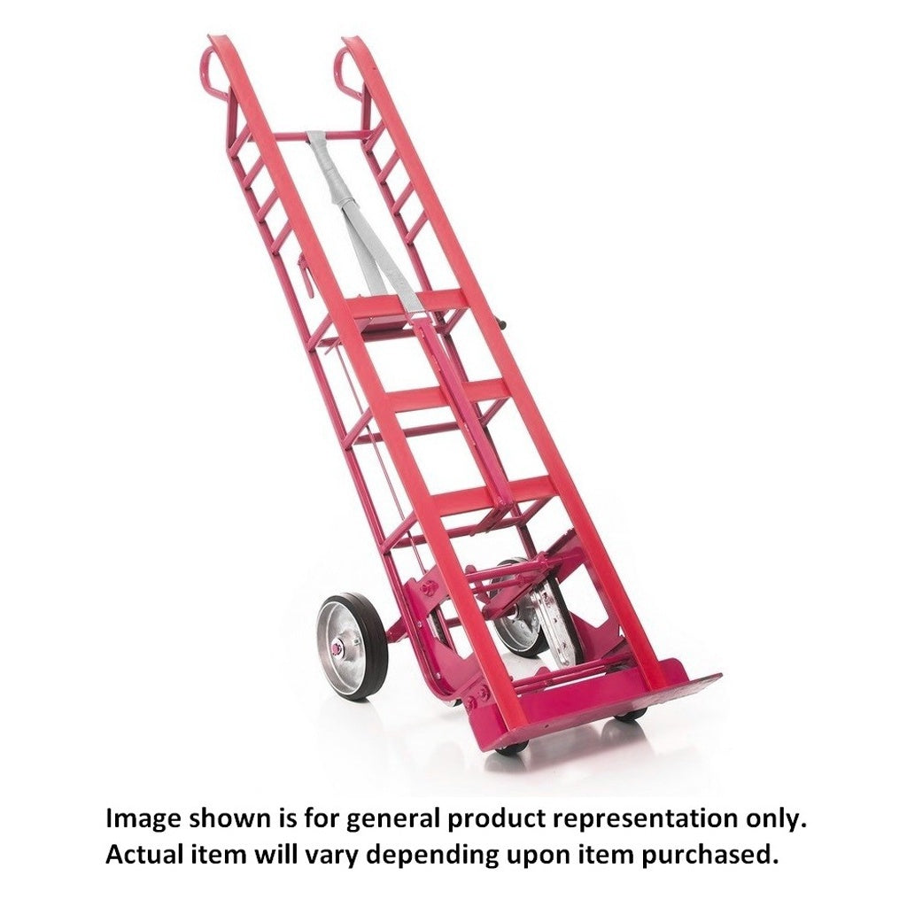 Brawny Brute Hand Truck with Safety Brake, 78" Tall, 8" Toe, Red