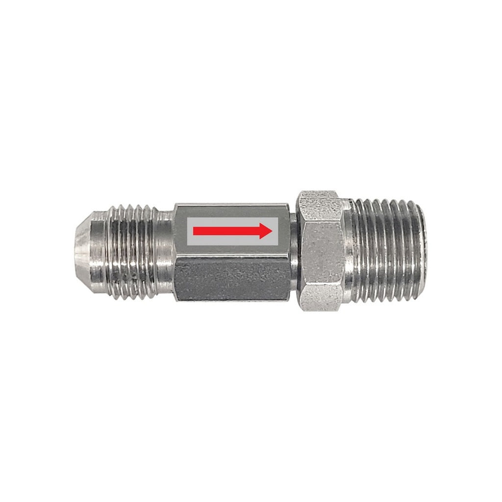Check Valve-gas, 3/8"MFL > 3/8"MPT (Stainless Steel)