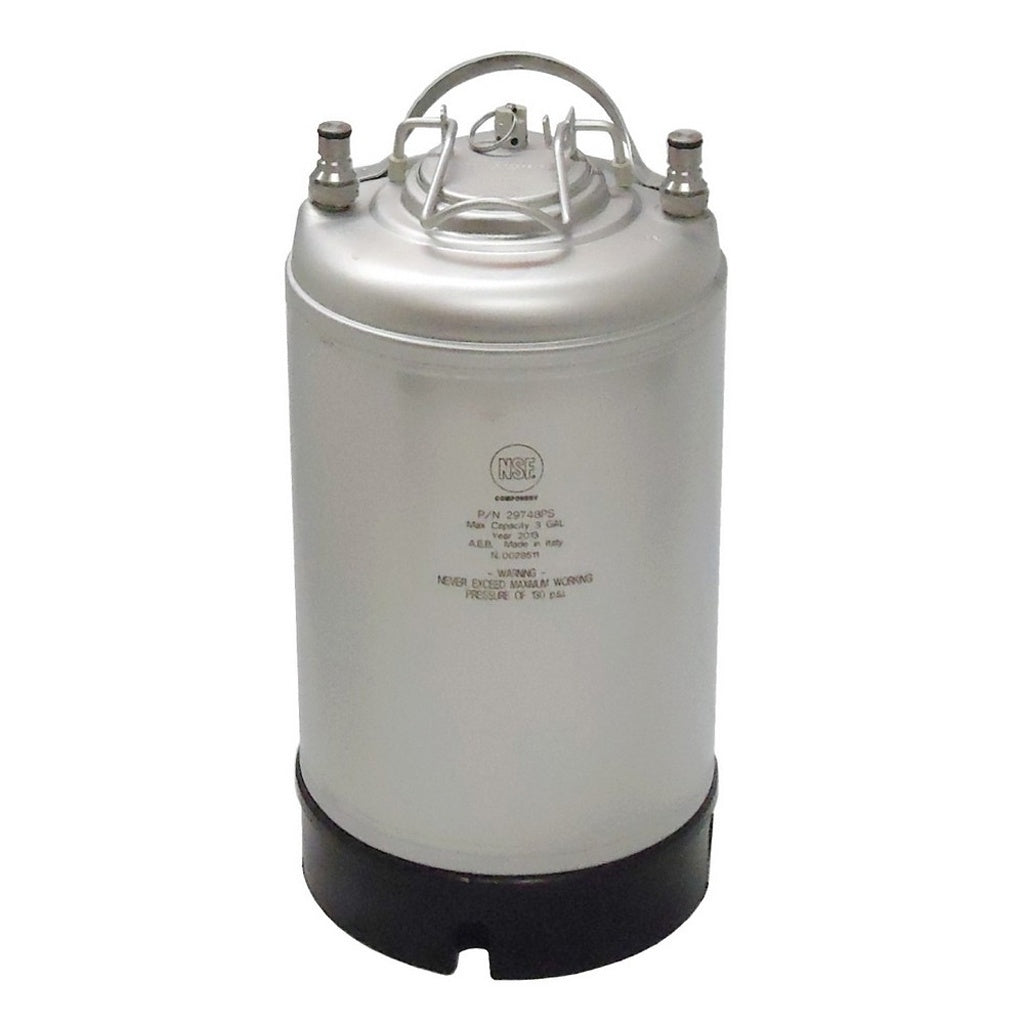 3 Gallon Ball Lock Keg with Strap Handle