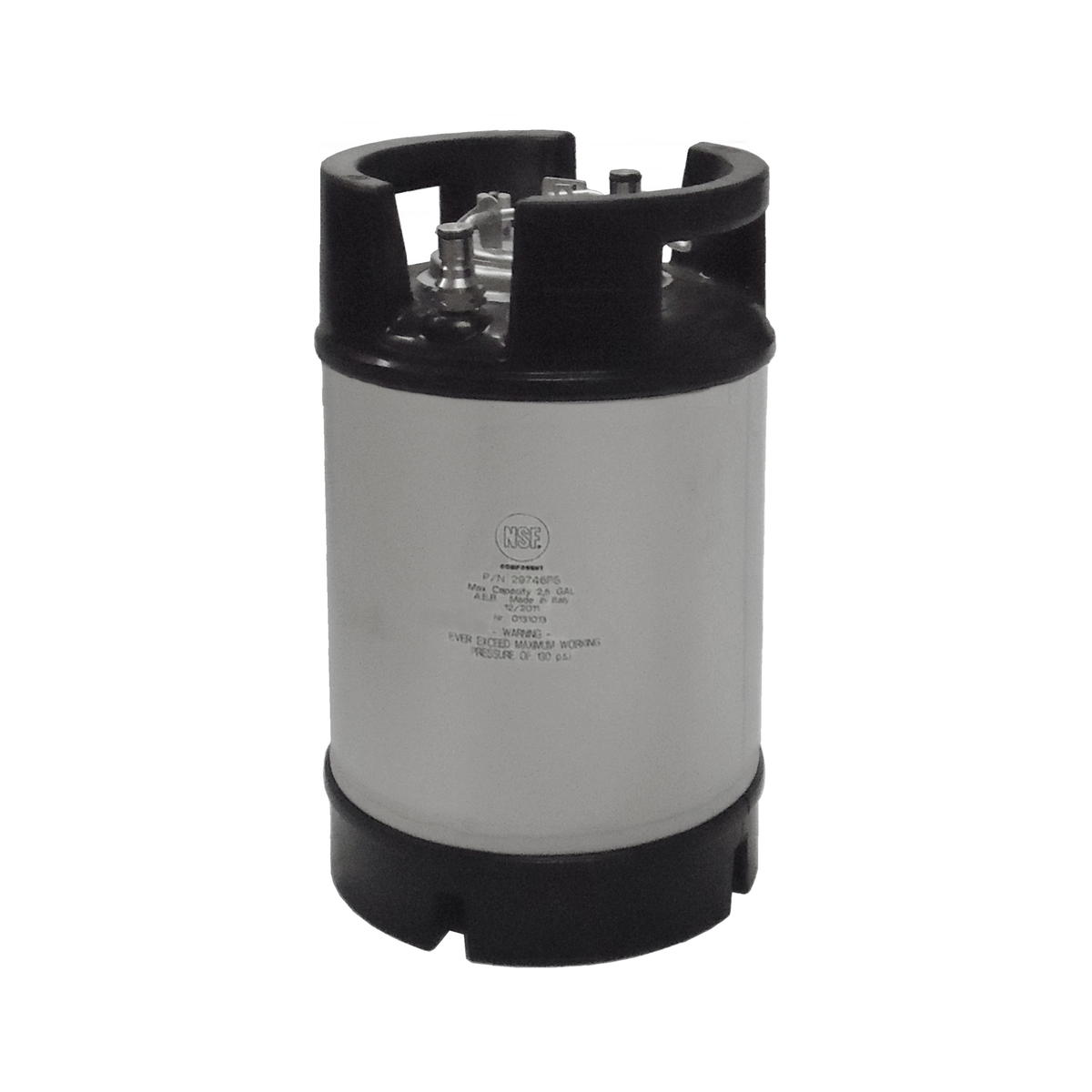 2.5 Gallon Ball Lock Keg with Rubber Top
