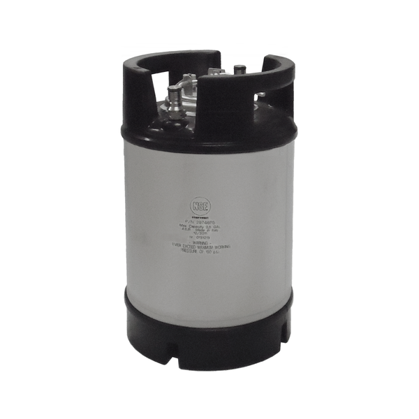 2.5 Gallon Ball Lock Keg with Rubber Top