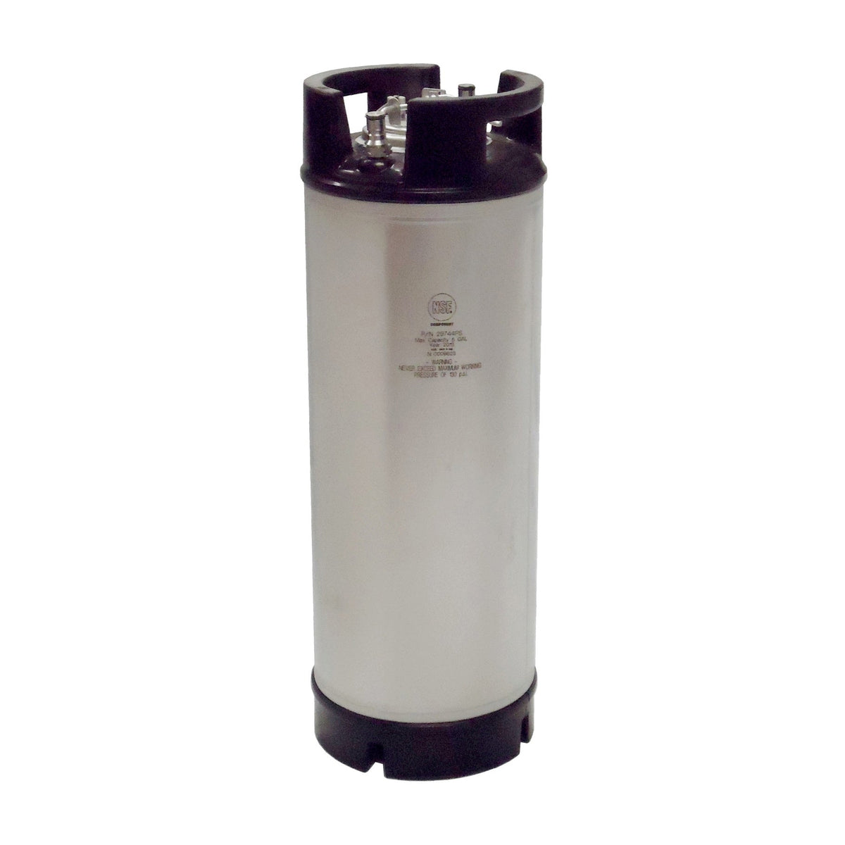 5 Gallon Agitating Tank with Rubber Top, Ball Lock