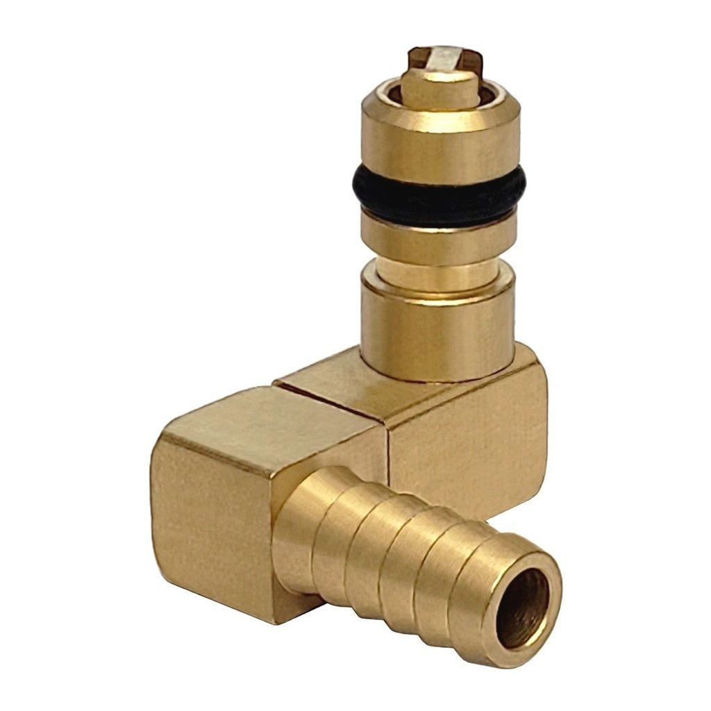 CO2 Fitting 1/4" Barb Brass Right Elbow for Flojet 5000 and G Pumps