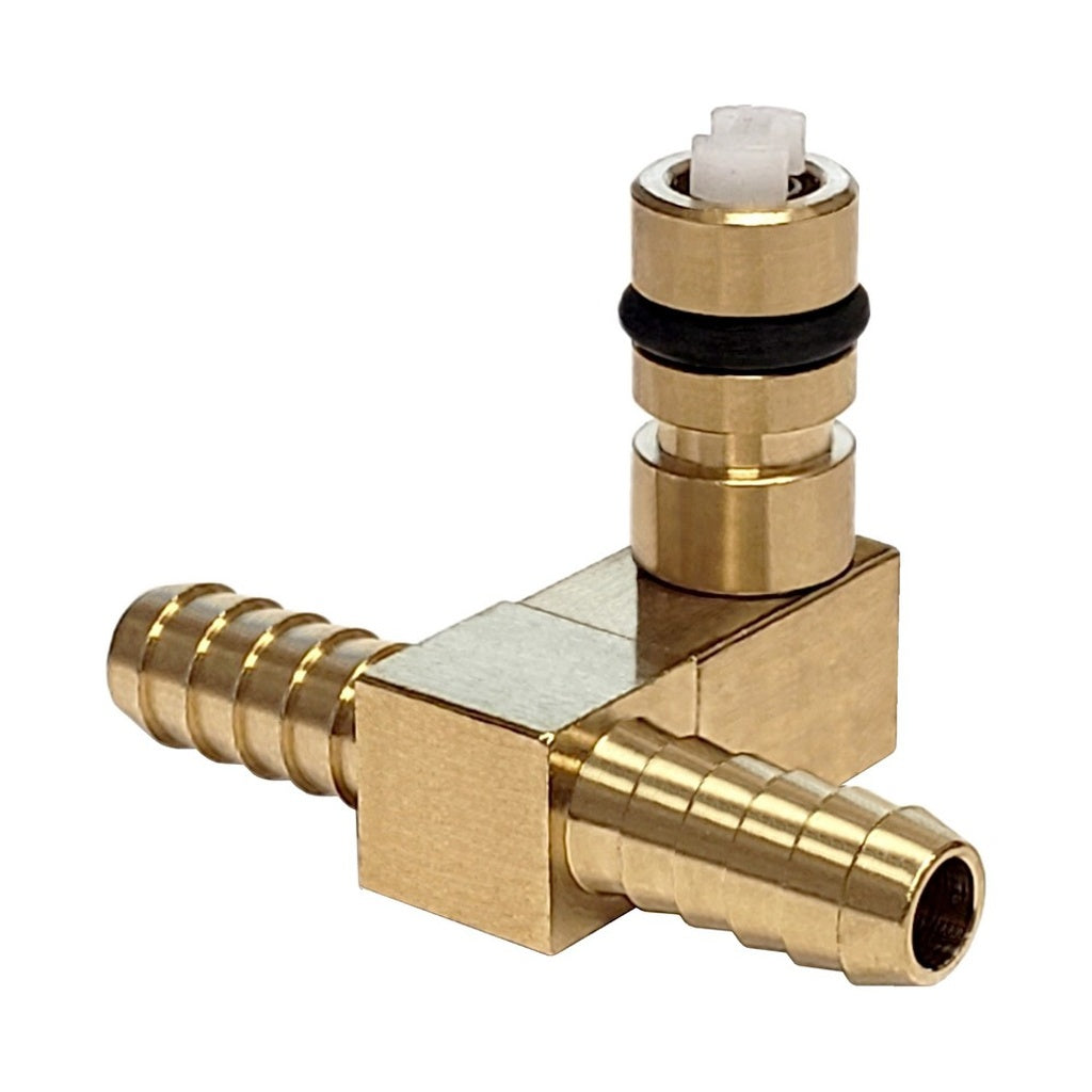 CO2 Fitting 1/4" Barb Brass Offset Tee Insert for Flojet 5000 and G Pumps