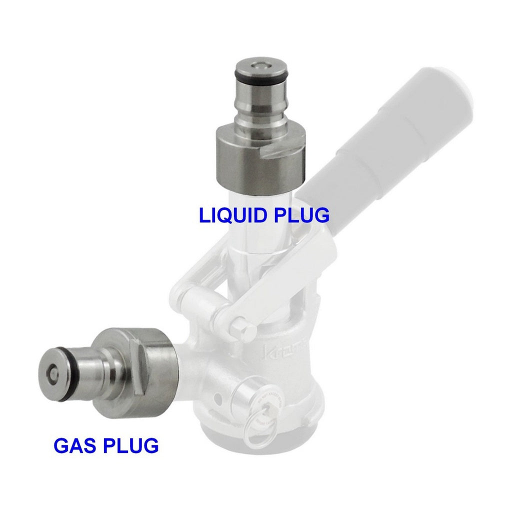 Conversion Plug-Gas Coupler To Ball-Lock Krome Dispense