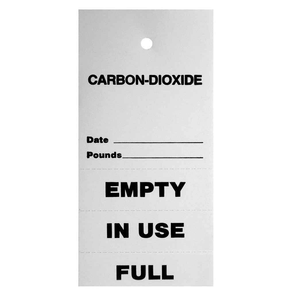 CO2 Hanger Tag Empty/In-Use/Full 500/Package