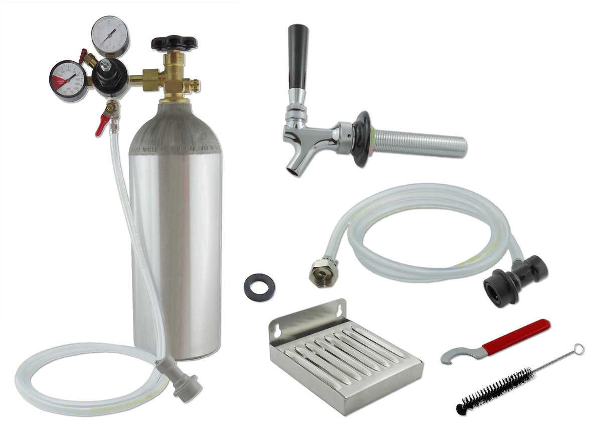 Refrigerator Conversion Kit-w/5 Lb. Cylinder, Ball-lock (1-Faucet) Pb