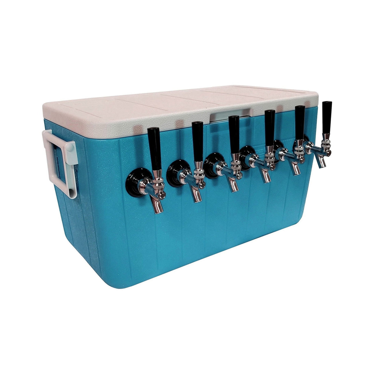 Cold Plate Dispenser, 6-Faucet 48-Qt. Blue Plated Brass
