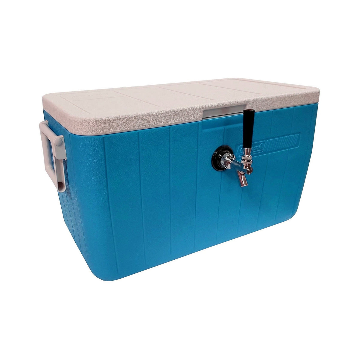 50' Coil Dispenser, 1-Faucet 48-Qt. Blue 304 Stainless Steel