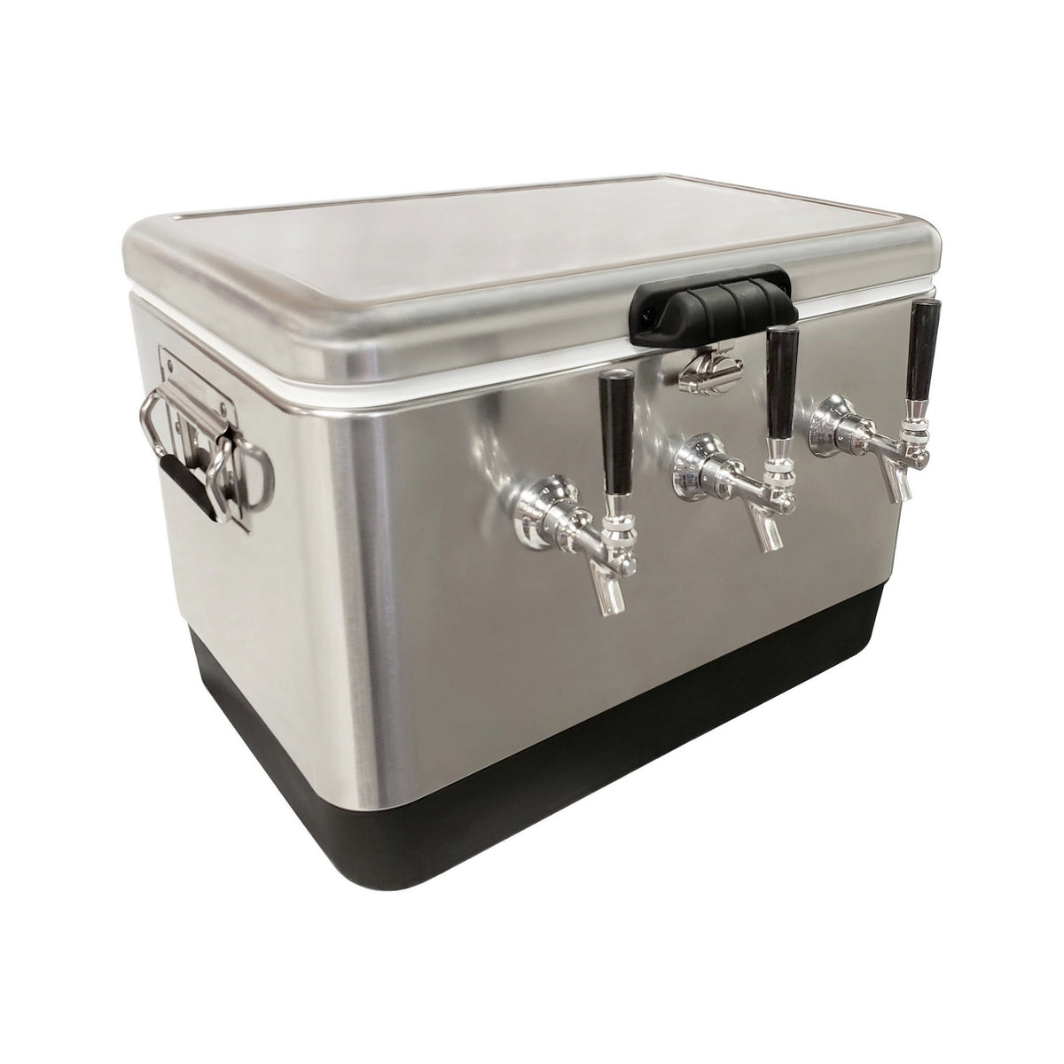 50' Coil Dispenser, 3-Faucet 54-Qt. Stainless Steel 304 Stainless Steel