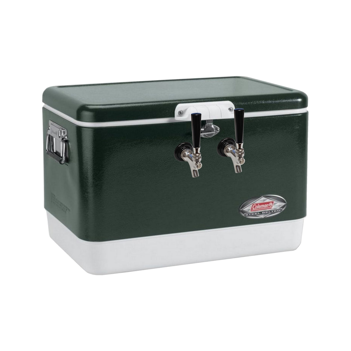 Cold Plate Dispenser, 2-Faucet 54-Qt. Green 304 Stainless Steel