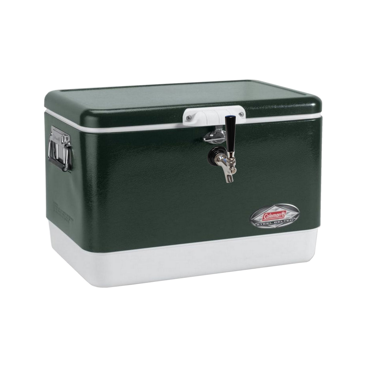 50' Coil Dispenser, 1-Faucet 54-Qt. Green 304 Stainless Steel