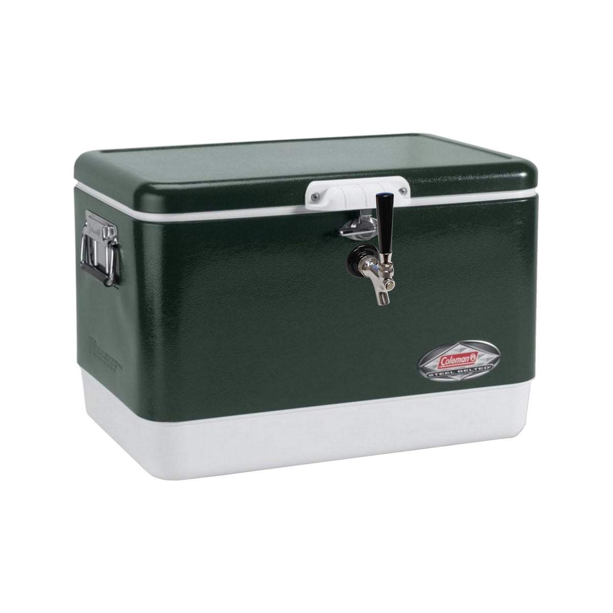 70' Coil Dispenser, 1-Faucet 54-Qt. Green 304 Stainless Steel