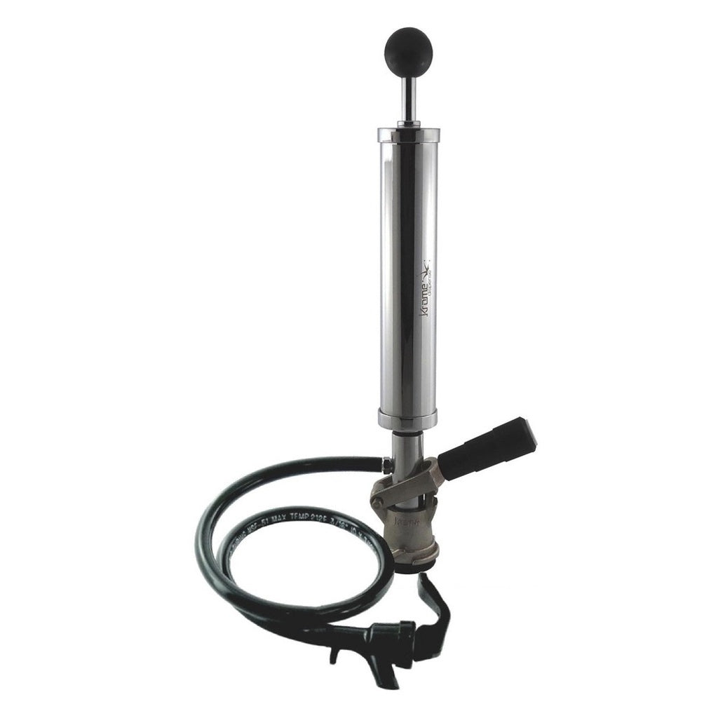 Krome Dispense Party/Picnic Pump, European Sankey, Brass Body, 8" Length