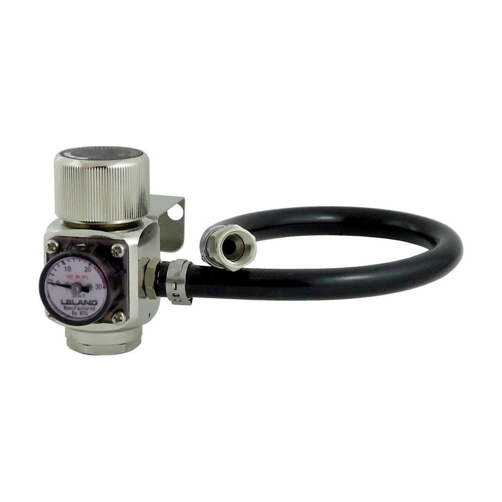 Leland Mini Regulator, 0-19 PSI (W/Bkt - W/hose 1/4"FFL)