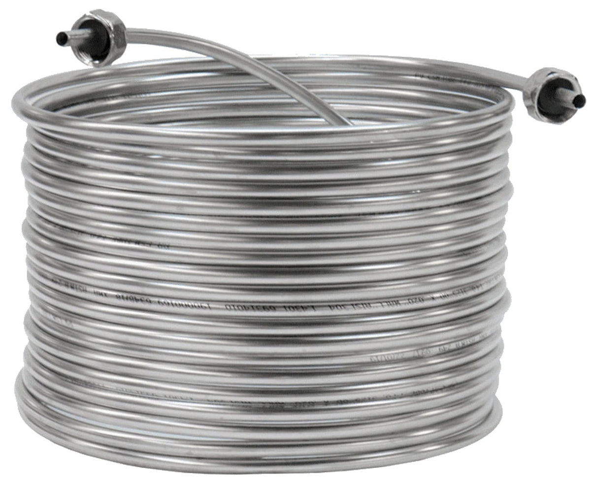 Coil with Fittings-304 Stainless Steel, 9.5"-Diameter 50'L - Left