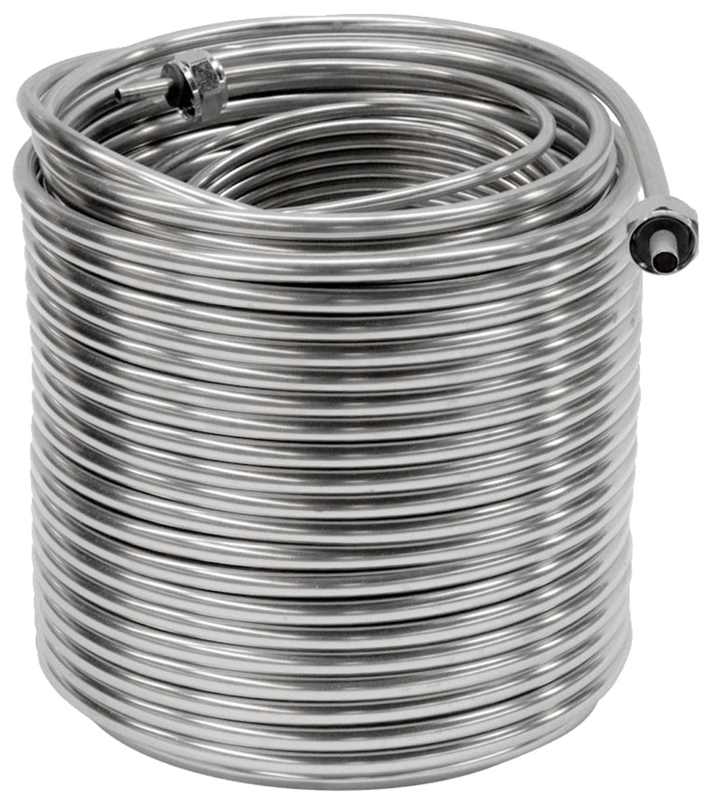 Coil with Fittings-304 Stainless Steel, 9.5"-Diameter 120'L - Left