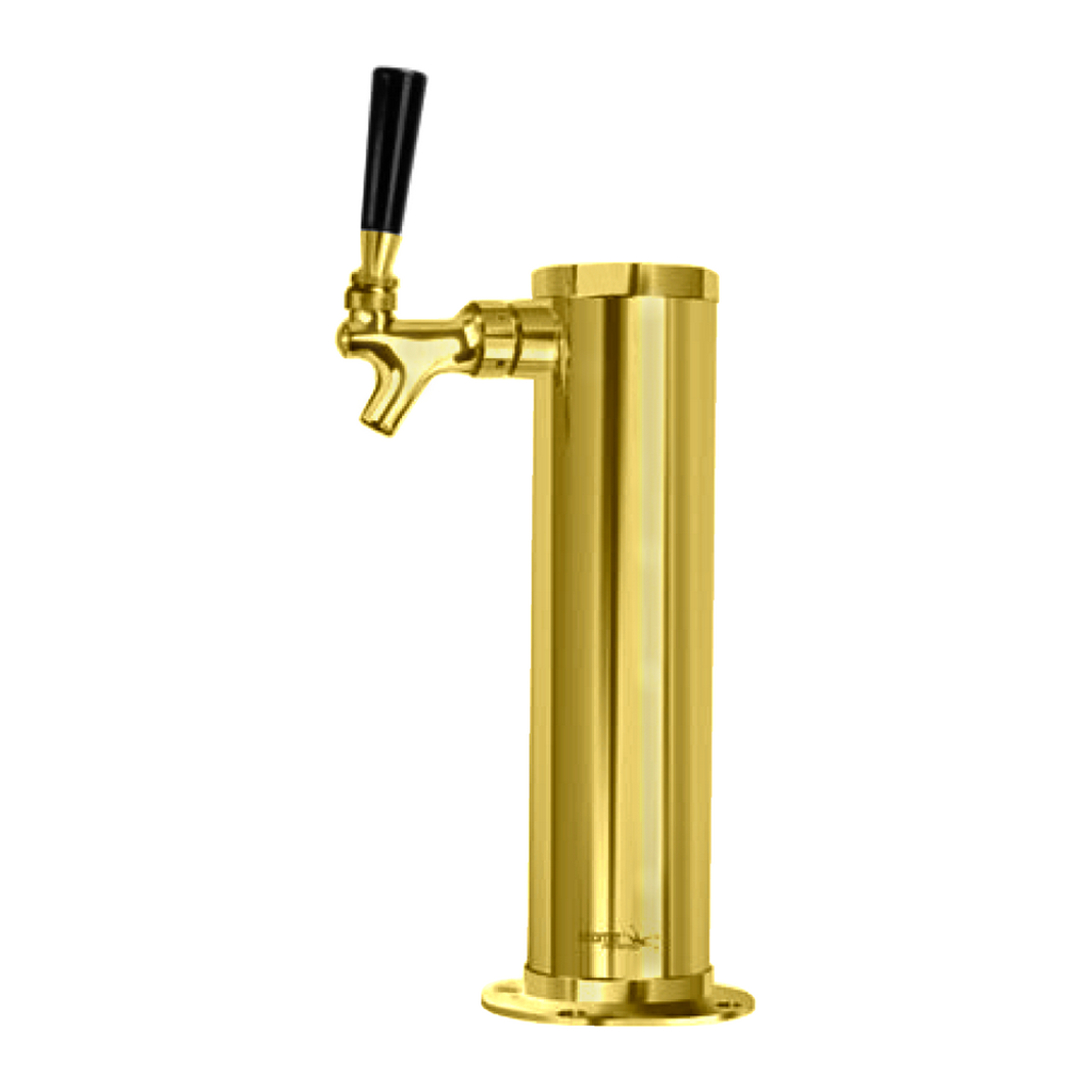 Krome Dispense Column, 1 Faucet, 3" Diameter, Glycol Cooled, PVD Gold