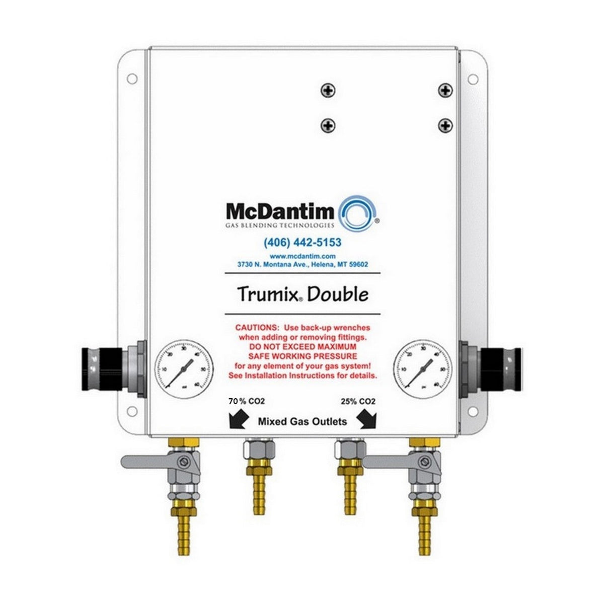 McDantim Trumix Dual Gas Blender, 25% / 75% CO2