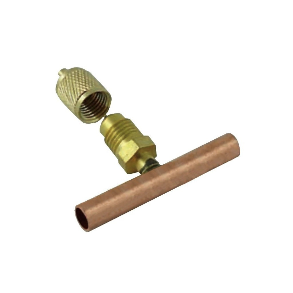 Solder Tee, 1/4" OD x 1/4" OD x 1/4" Male Flare Access