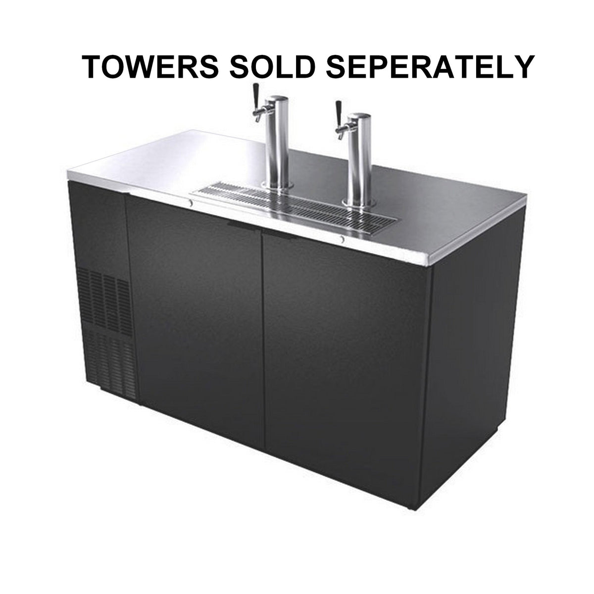 UBC Direct Draw-no Tower, Blk Exterior (2 Keg) Ubc