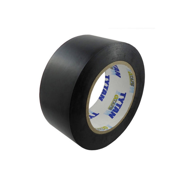 Tytan Black Vinyl Tape, 2" W, 100 ft Roll