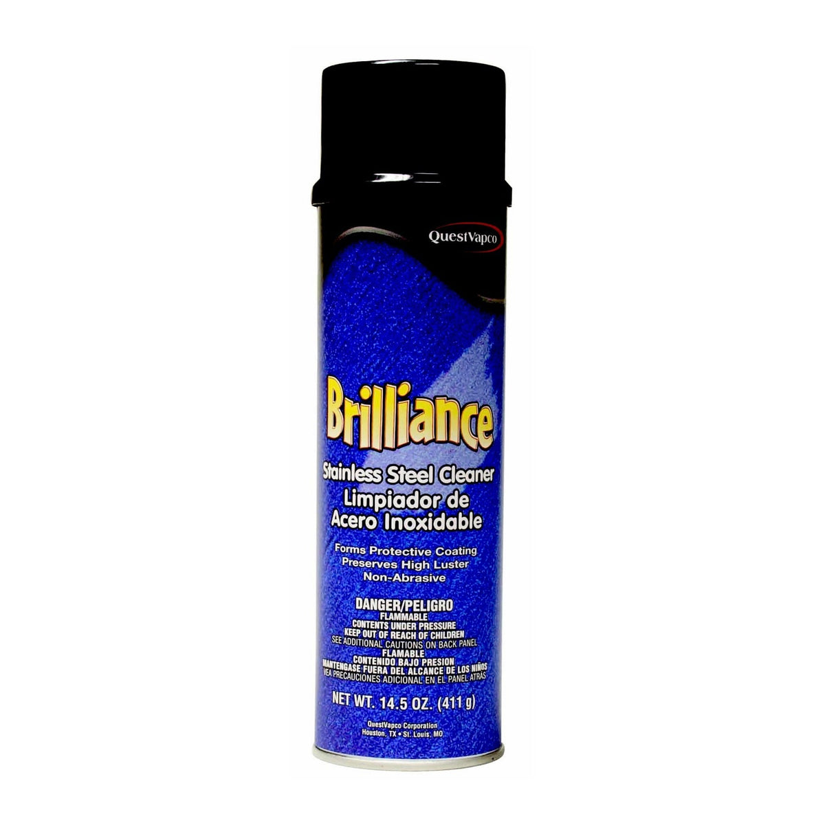 QuestVapco Brilliance, Stainless Steel Cleaner & Polisher, 14.5 Oz