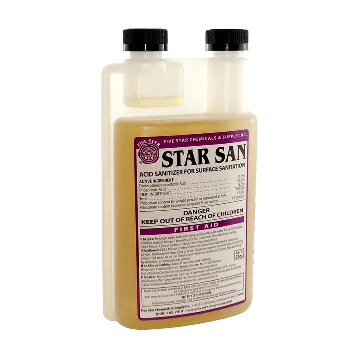 Five Star Star San Acid Sanitizer, 32 Oz