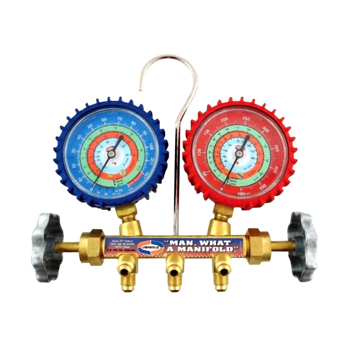 Uniweld Test/Charge Manifold, Set with 2 Valves and 3' Hose