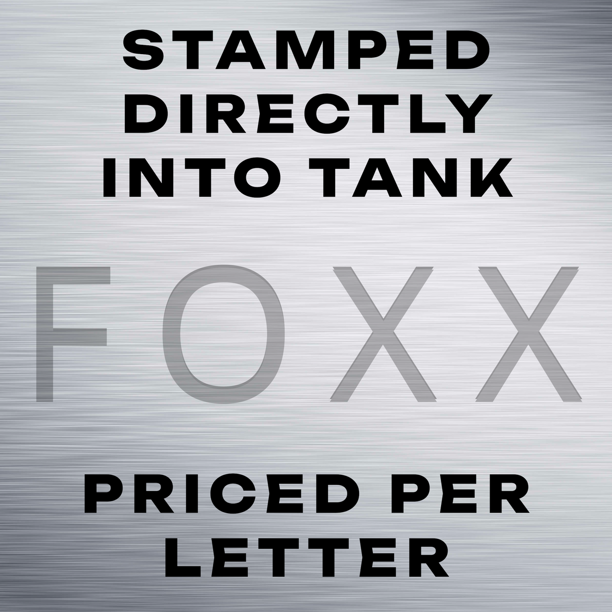 Cylinder Stamping (Per Character) Foxx