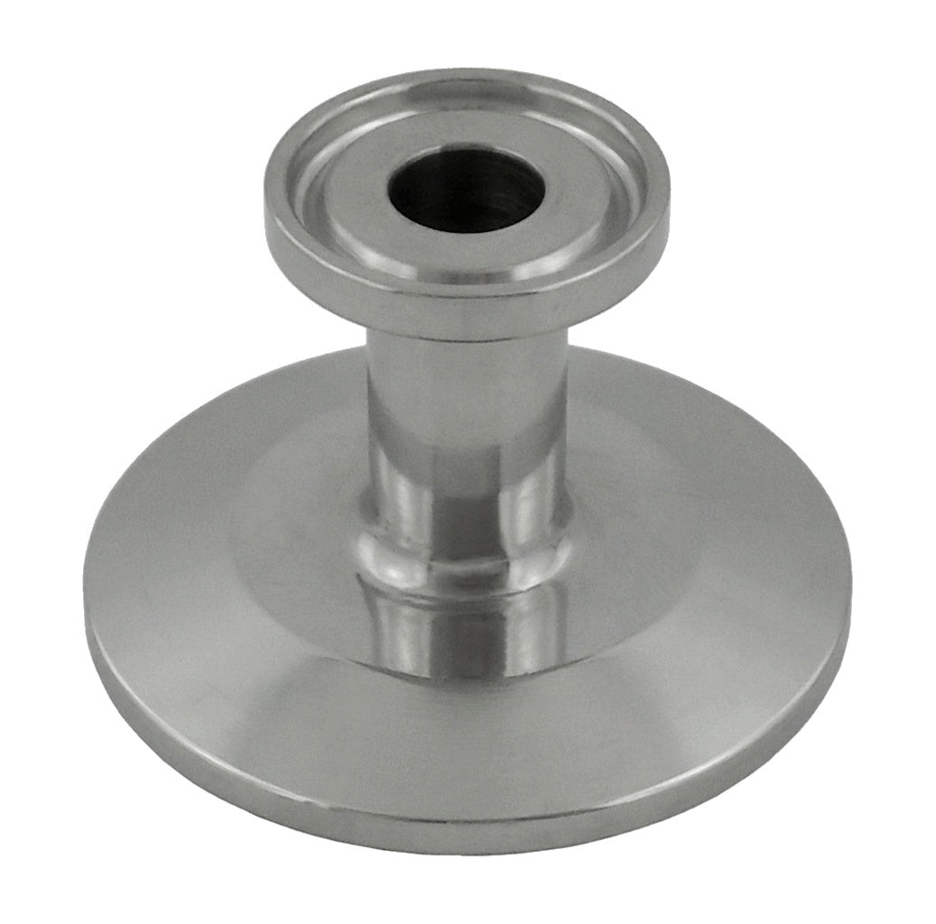 Center Cap Reducer, Tri Clover Compatible, 1.5" Cap x 0.5" Cap, 304 Stainless Steel