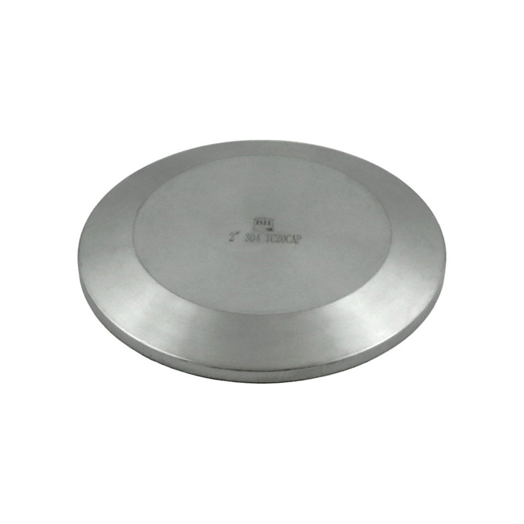 2" Sanitary Cap, Tri Clover Compatible, 304 Stainless Steel