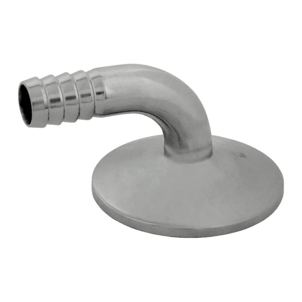90° Elbow Barb-Tri Clover Complete 1.5" Cap x 1/2" B 304 Stainless Steel