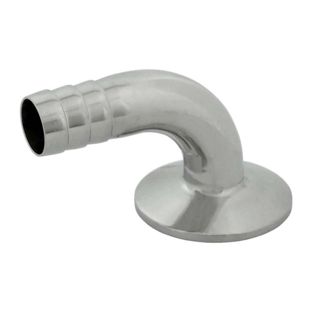 90° Elbow Barb-Tri Clover Complete 1.5" Cap x 3/4" B 304 Stainless Steel