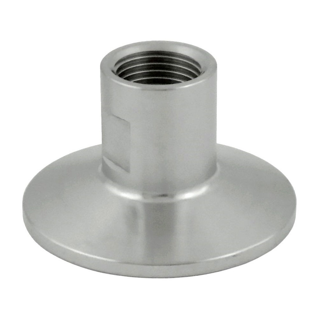 Female Pipe Thread Adapter-Tri Clover Complete 1.5" Cap x 3/8" Female Pipe Thread 304 Stainless Steel