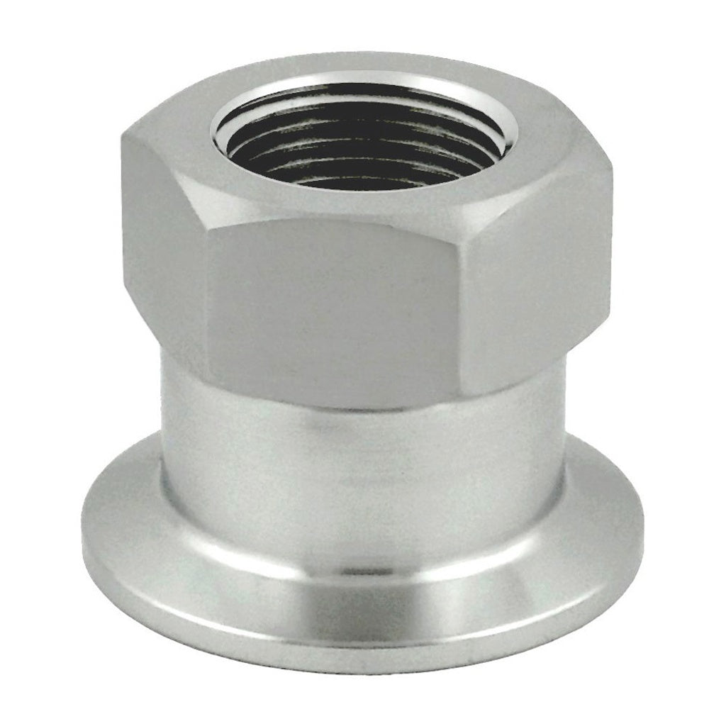 Female Pipe Thread Adapter-Tri Clover Complete 1.5" Cap x 3/4" Female Pipe Thread 304 Stainless Steel