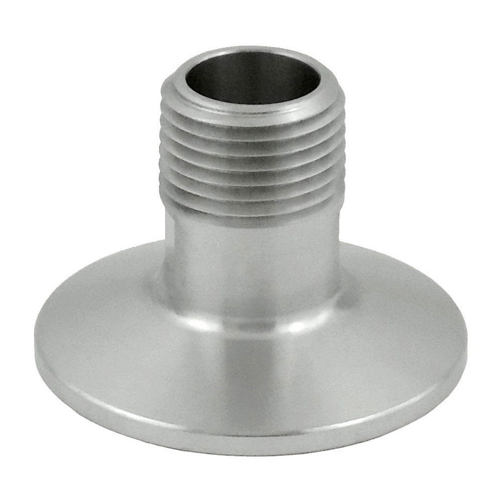 Male Pipe Thread Adapter-Tri Clover Complete 1.5" Cap x 1/2" Male Pipe Thread 304 Stainless Steel