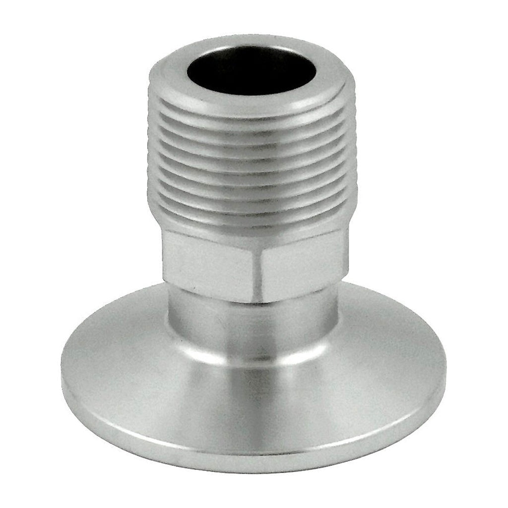 Male Pipe Thread Adapter-Tri Clover Complete 1.5" Cap x 3/4" Male Pipe Thread 304 Stainless Steel