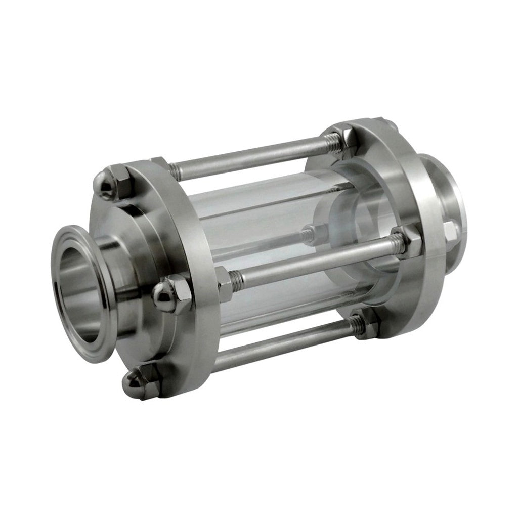 360° View Sight Glass-Tri Clover Complete 1.5" Caps 304 Stainless Steel