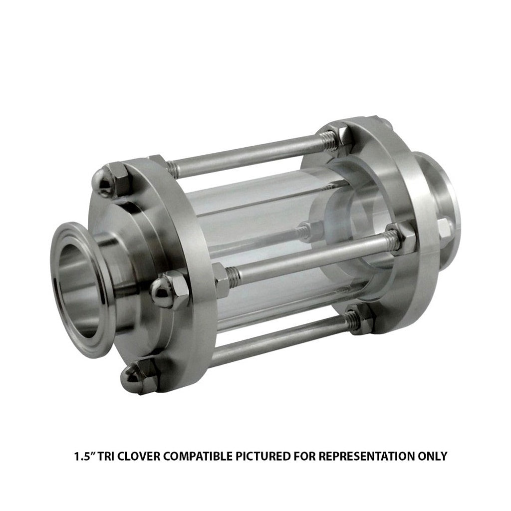360° View Sight Glass-Tri Clover Complete 2" Caps 304 Stainless Steel