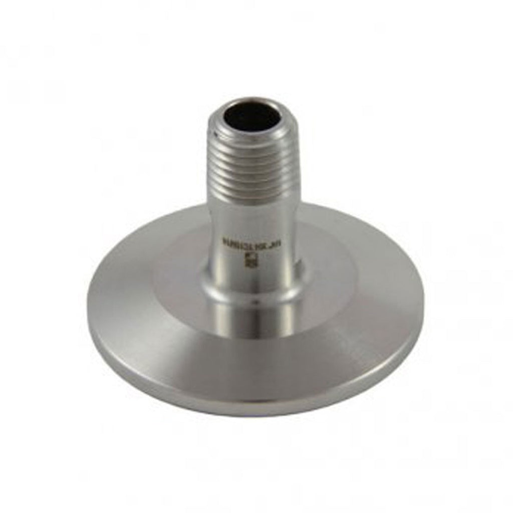 Male Pipe Thread Adapter-Tri Clover Complete 1.5" Cap x 1/4" Male Pipe Thread 304 Stainless Steel