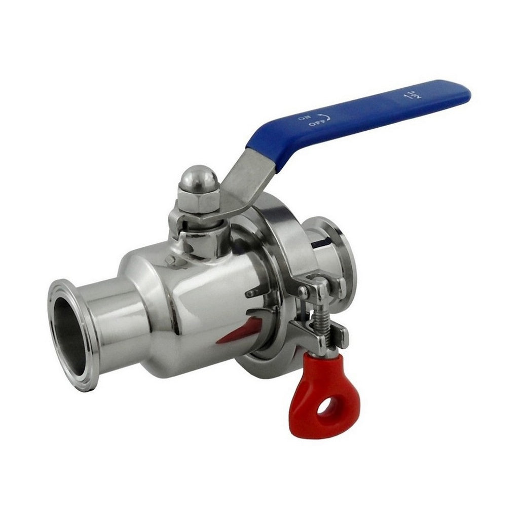 Quick-Clean Ball Valve-Tri Clover Complete 1.5" Caps