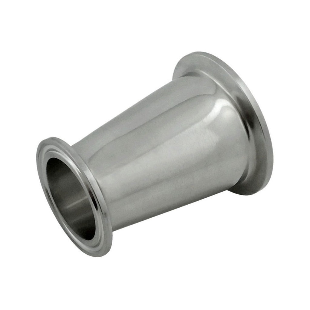 Concentric Reducer-Tri Clover Complete 2" Cap x 1.5" Cap 304 Stainless Steel
