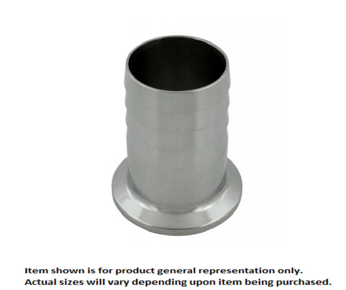 Hose Barb-Tri-Clover Complete 2" Cap x 1/2" B 304 Stainless Steel