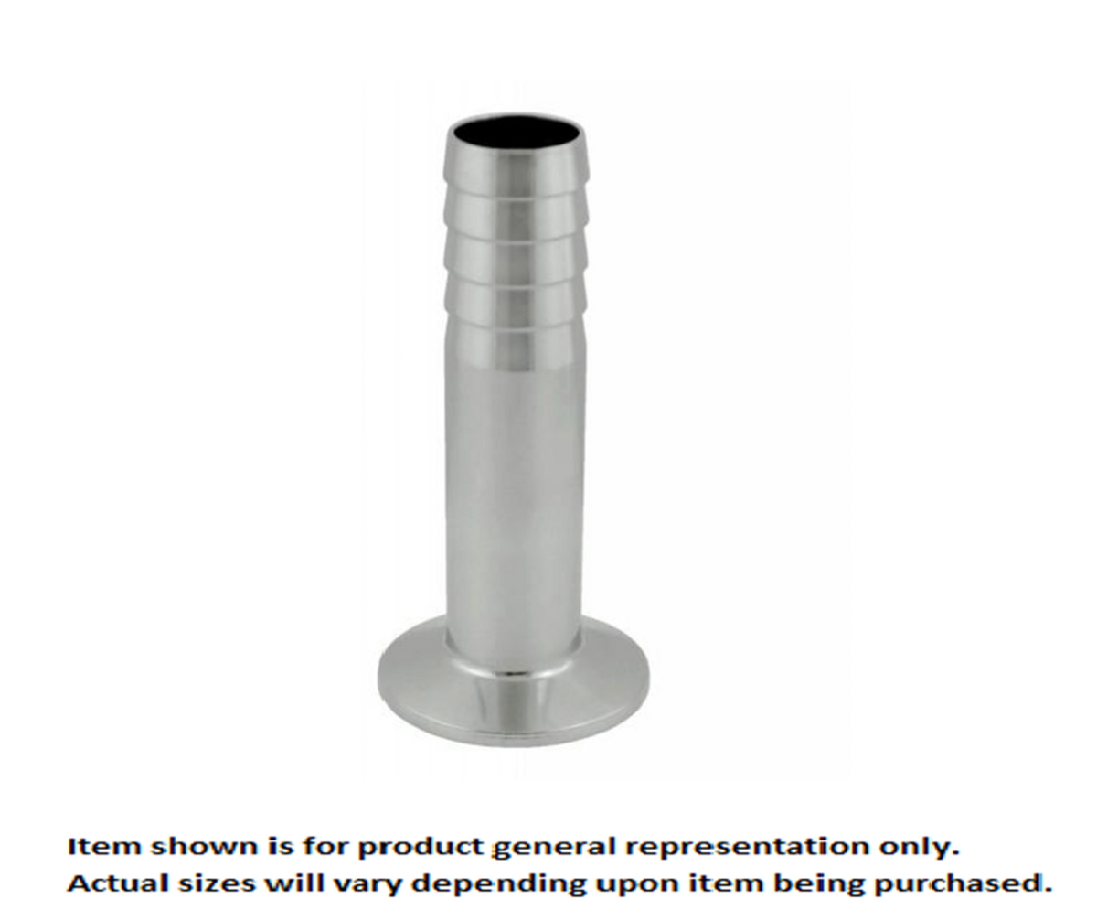 Hose Barb-Tri-Clover Complete 2" Cap x 2" B x 4" L 304 Stainless Steel