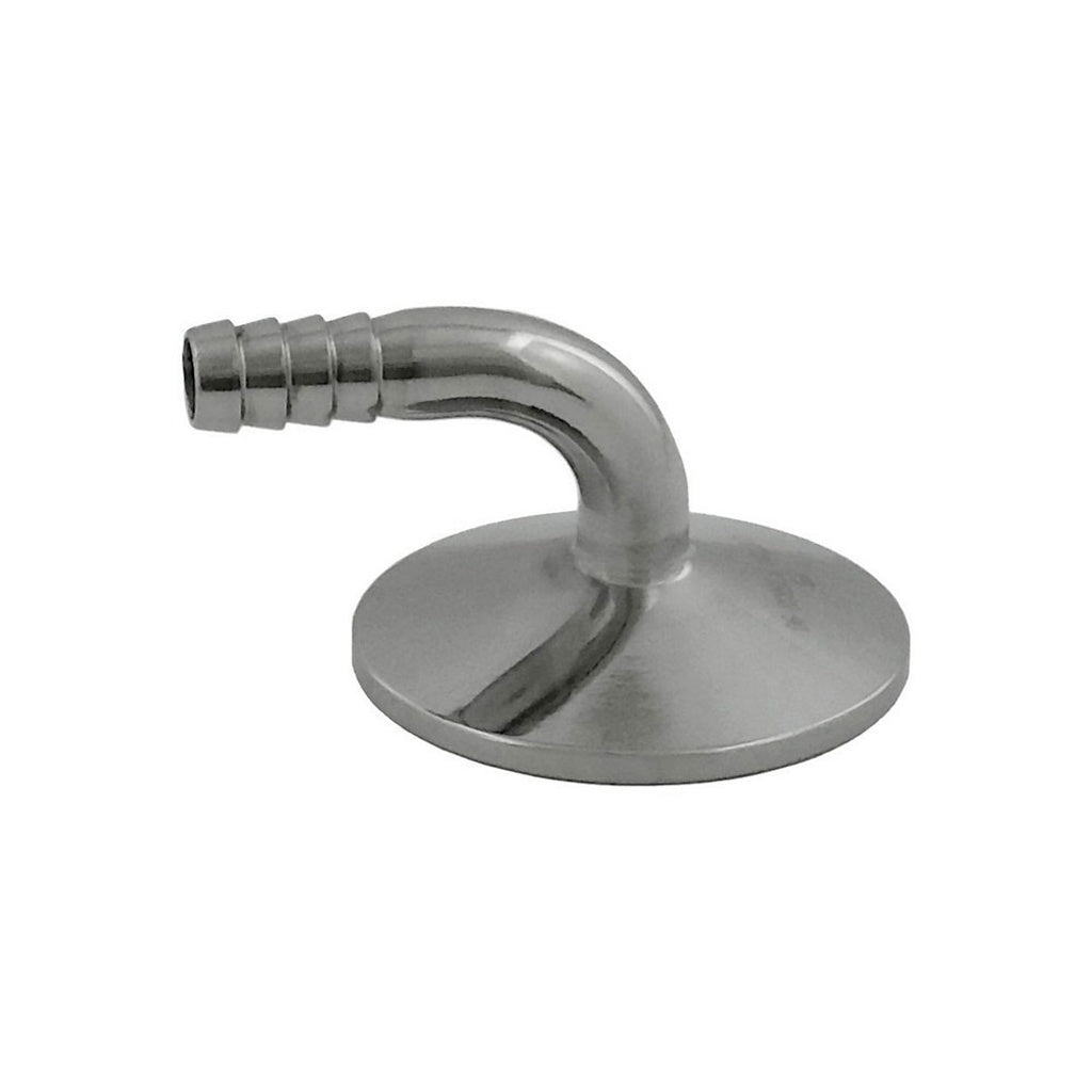 90° Elbow Barb-Tri Clover Complete 1.5" Cap x 3/8" B 304 Stainless Steel